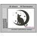 Cat On Moon Silhouette Design Format Size Image