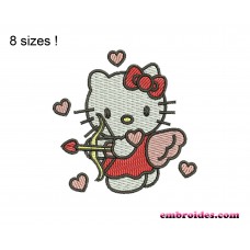 Hello Kitty Cat Embroidery Design Image