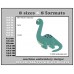 Image Dinosaur Brontosaurus Embroidery Design Format Size