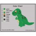  Dinosaur Tyrannosaurus Rex Embroidery Design Color Chart