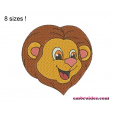 Lion Babe Face Embroidery Design Image