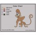 Monkey Abu Embroidery Design Color Chart Image