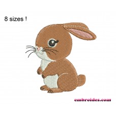 Cute Rabbit Embroidery Design Image