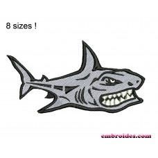 Shark Embroidery Design