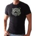 Tiger Monochrome Embroidery On Baseball T-shirt Image