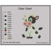 Cow Baby Embroidery Design Color Chart Image