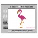 Flamingo Embroidery Design Format Size
