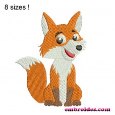 Image Smart Fox Embroidery Design