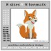 Image Smart Fox Embroidery Design Size Format