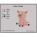 Pig Baby Embroidery Design Color Chart Image