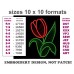 Tulip Applique Embroidery Design Size Format Image