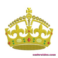 Image Gold Crown Embroidery Design