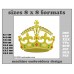 Gold Crown Image Embroidery Design Format and Size (cm) Chart 