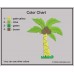 Image Palm Tree Coconut Embroidery Design Color Chart