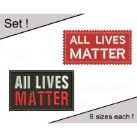Image All Lives Matter Set Embroidery Designs
