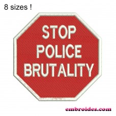 Image Stop Police Brutality Embroidery Design
