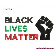 Image Fist Black lives Matter Embroidery Design
