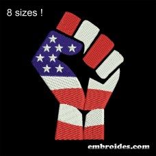 Image Fist Revolt American Embroidery Design