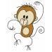 Image Animal Embroidery Designs Funny Animals Cartoon  monkey 