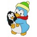 Image Embroidery Design Happy Penguins new ones are born