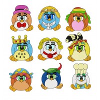 Image Embroidery Designs Funny pigeon