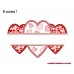 Hearts Signature Applique Embroidery Design Without Name