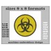 Image Embroidery Design Biohazard Symbol Format and Size (cm) Chart 