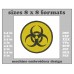 Image Embroidery Design Biohazard Mark Format and Size (in) Chart 