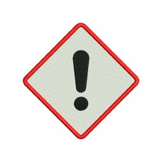 Image Embroidery Design Danger Sign 