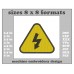 Image Embroidery Design High Voltage Sign Format and Size (in) Chart 