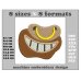 Image Bull Face Embroidery Design Format and Size (cm) 