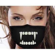 Photo Embroidery Design Fangs On Mask 