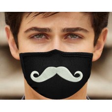 Photo Mustache On Mask Embroidery