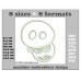 Image Pig Face Monochrome Embroidery Design 