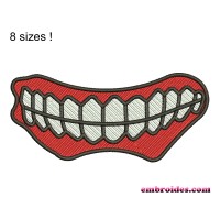 Image Jaw Teeth Embroidery Design