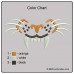 Tiger Face Embroidery Design Color Chart