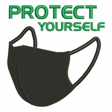 Image Mask PROTECT YOURSELF Embroidery Design
