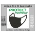 Image Embroidery Design Mask PROTECT YOURSELF Format and Size (cm) Chart 