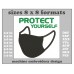 Image Embroidery Design Mask PROTECT YOURSELF Format and Size (in) Chart 