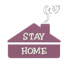 Image Embroidery Design Stay home smoke from the chimney
