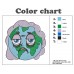 Cartoon Earth Embroidery Design Color Chart Image