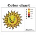Cartoon Sun Embroidery Design Color Chart Image