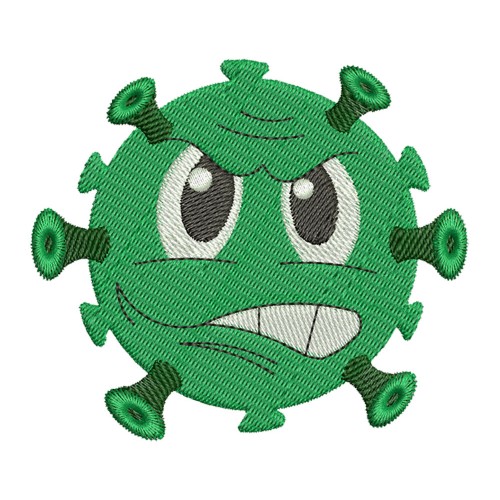 Virus Cartoon Embroidery Designs | Formats and Sizes Lot