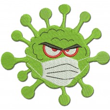 Image Virus in Mask Embroidery Design